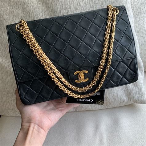 classic chanel bag gold chain|vintage chanel bag gold chain.